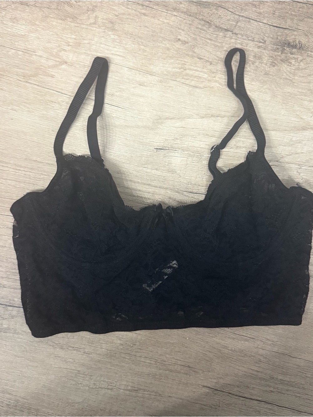 aerie Sexy Black Lace Bustier